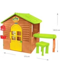 Mochtoys Детский домик садовый со столом и стулом 122x175x120,5 cm 12240