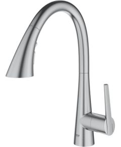 Grohe virtuves izlietnes maisītājs ar izvelkamo dušu Zedra, supersteel