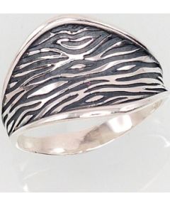 Серебряное кольцо #2101393(POx-Bk), Серебро 925°, оксид (покрытие), Размер: 17, 3.4 гр.