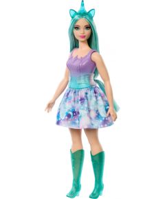 Lalka Barbie Mattel Jednorożec Lalka Fioletowo-turkusowy strój HRR15