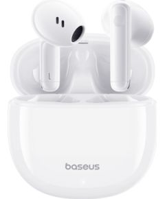 Baseus True Wireless Bluetooth 5.3 austiņas Bowie E13 ar uzlādes futrālīti, baltas krāsas