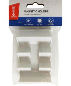 Magnētiskās tāfeles marķieru turētājs MEMOBE, 4 marķieriem, balts