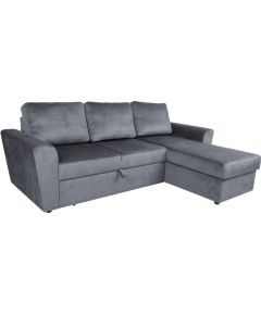 Corner sofa bed INGMAR bluish grey