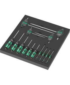 Wera 9712 foam insert TORX HF screwdriver set 1, 14 pieces (black/grey, in foam insert for workshop trolley)