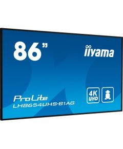 iiyama ProLite LH8654UHS-B1AG, public display (black, UltraHD/4K, IPS, speakers)