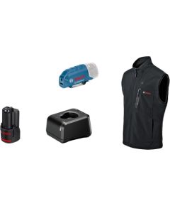 Bosch Heat+Jacket GHV 12+18V kit size 3XL, work clothing (black, incl. charger GAL 12V-20 Professional, 1x battery GBA 12V 2.0Ah)