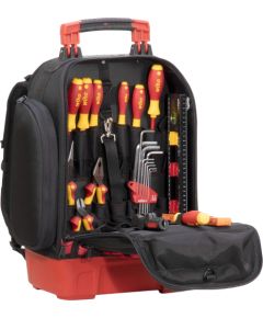 Wiha tool backpack electric set, tool set (black/red, 27 pieces, with backpack)