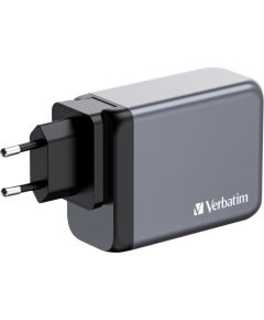 Verbatim GaN charger 200W, 1x USB-A, 3x USB-C (grey, PD 3.0, QC 3.0)