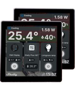 Shelly Wall Display, control panel (black, pack of 2)
