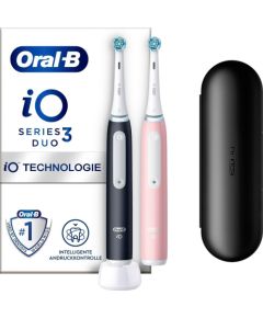 Braun Oral-B iO Series 3N Duo, electric toothbrush (black/pink, matt black//blush pink incl. 2nd handpiece)