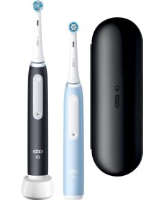 Braun Oral-B iO Series 3N Duo, electric toothbrush (black/blue, matt black/ice blue incl. 2nd handpiece)