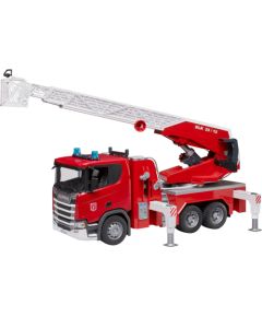 BRUDER Scania Super 560R Feuerwehr mit Drehleiter, Wasserpumpe, Light & Sound