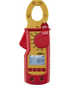 Wiha 45219 current measuring clamp, up to 1,000 V AC, measuring device (red/yellow, contactless one-hand test)