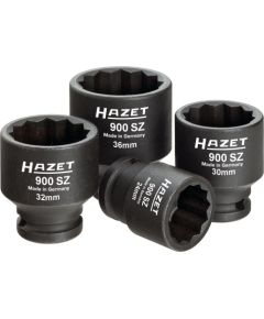 Hazet socket wrench set 905, 1/2, 30 pieces, tool set (blue, with reversible ratchet)