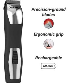 Wahl GroomsMan Pro Battery Black, Stainless steel