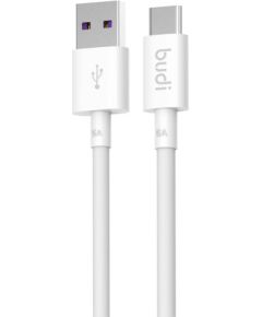 USB to USB-C cable Budi 5A, 1m (white)