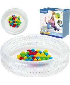 Bestway bērnu baseins ar bumbiņām, 91x20, zili punktiņi