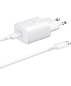 EP-TA800EWE + EP-DA705BWE Samsung 25W Travel Charger + USB-C|USB-C Data Cable White (OOB Bulk)