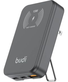 Wireless charger 2xUSB-C/30W 1xUSB-A/18W Budi, Magsafe 15W