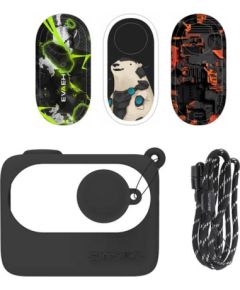 Protective Case Sunnylife for Insta360 GO 3 Black with stickers