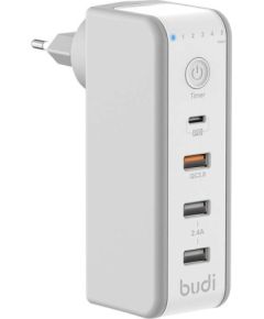 Dual USB charger with timer Budi 301TE, 5V=2,4A, 32 W