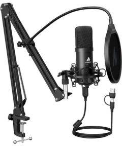 Microphone with stand Maono A04E (black)