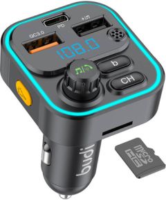 Car transmitter Budi T05, 2 x USB + USB-C