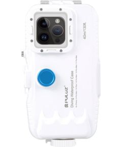 Plastic waterproof phone case Puluz for iPhone 14 Plus/Pro Max/13 Pro Max/12 Pro Max/11 Pro Max (white)