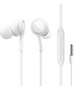 Joyroom Wired Earphones JR-EW02, Half in Ear (White)