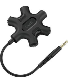 Budi Rockstar AUX mini jack adapter 3.5mm to 5x mini jack 3.5mm (black)