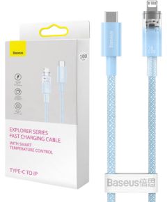 Fast Charging cable Baseus USB-C to Lightning  Explorer Series 2m, 20W (blue)