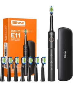 Bitvae Sonic toothbrush with tips set and travel case BV E11 (Black)