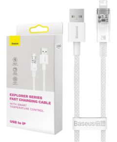 Fast Charging cable Baseus USB-A to Lightning  Explorer Series 2m, 2.4A (white)