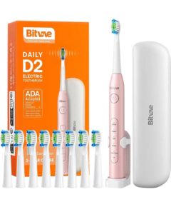 Bitvae Sonic toothbrush with tips set, holder and case D2 (pink)