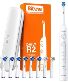 Rotary toothbrush with tips set and travel case Bitvae R2 (white)  Электрические зубные щетки, Ирригаторы 