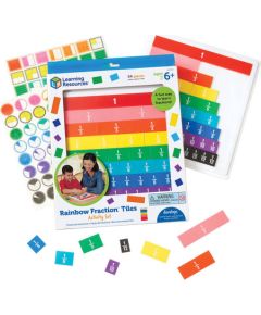 Rainbow Fraction Tiles With Tray Learning Resources LER 0615