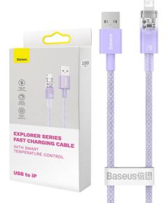 Fast Charging cable Baseus USB-A to Lightning  Explorer Series 2m, 2.4A (purple)