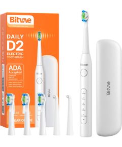Bitvae Sonic toothbrush with tips set and travel case D2 (white)