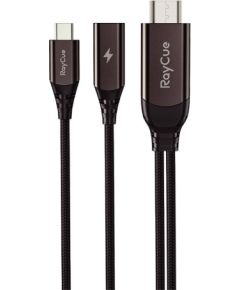 USB-C to HDMI 2.1 4k30Hz RayCue cable, 2m (black)