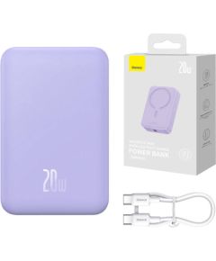 Powerbank Baseus Magnetic Mini 20000mAh, USB-C  20W MagSafe (purple)