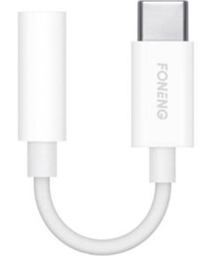 Audio cable 3.5mm jack to USB type-C Foneng BM21 (white)