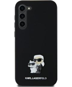 Karl Lagerfeld Samsung  Galaxy A55 A556 hardcase Silicone Karl&Choupette Metal Pin Black