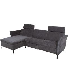 Corner sofa DAYTON LC, electric recliner, dark grey