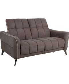 Recliner sofa CATHY 2-seater, electric, light brown