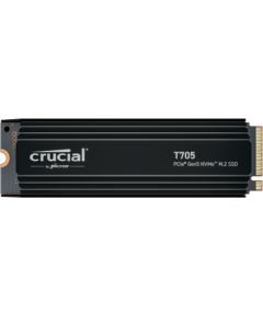 Crucial T705 4 TB, SSD (black, PCIe 5.0 x4, NVMe 2.0, M.2 2280, incl. aluminum heatsink)