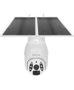 Tellur Smart WiFi Solar Camera P&T 3MP, 2K UltraHD, PIR, 20W solar panel, white