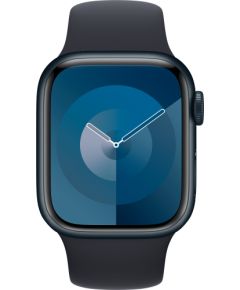 Apple Watch Series 9, Smartwatch (black/dark blue, aluminum, 41 mm, sports band)