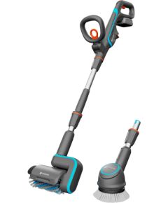GARDENA cordless multi-cleaner AquaBrush Universal 18V P4A, hard floor cleaner (grey/turquoise, Li-Ion battery 2.5Ah P4A, POWER FOR ALL ALLIANCE)