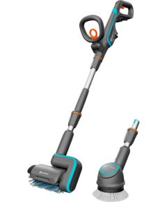 GARDENA cordless multi-cleaner AquaBrush Universal 18V P4A solo, hard floor cleaner (grey/turquoise, without battery and charger, POWER FOR ALL ALLIANCE)