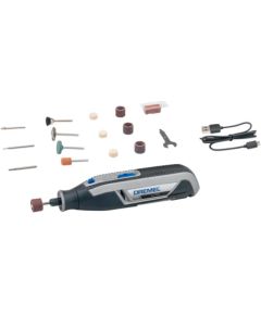 Dremel Lite 7760-15, cordless multifunctional tool 3.6 volts (gray, Li-ion battery 2Ah, 15-piece accessories)